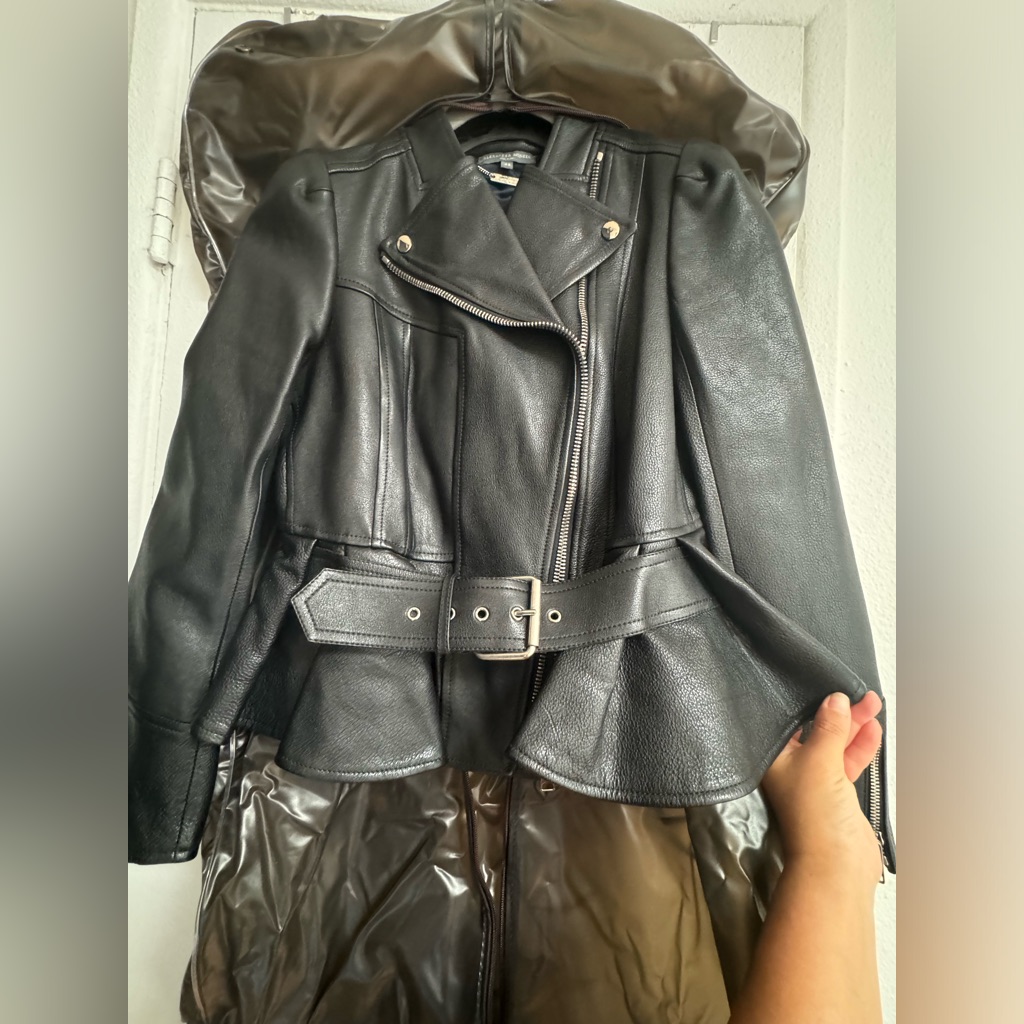 Alexander Mcqueen Leather Jacket Brand New Size 42